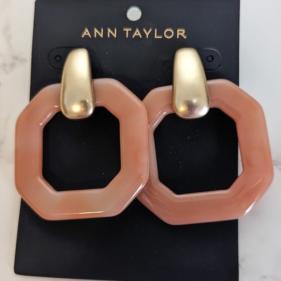 Ann Taylor Acetate Octagon Earrings - Picture 4 of 5